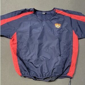 Cooperstown Collection Dreams Park Windbreaker Navy Red Pullover Mens L
